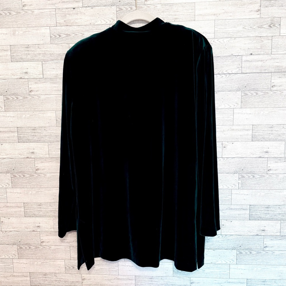 Vintage JBS LTD Jacket Womens Velvet Velour Emerald Green Sz-16 Shoulder Pads - Picture 13 of 14